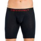 Obviously Freeman 6 Inch Leg Boxer Brief C09 Black Mens Underwear