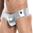 CUT4MEN Provocative High Cut Cheeky Brief C4M05 Silver Skai