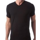 Calvin Klein V Neck T Shirt 2 Pack U8511A Black Mens Tops