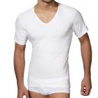 Doreanse V Neck T Shirt 2810 White Mens Clothing