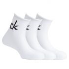 Calvin Klein Jason Logo Quarter Socks 3-Pack ECA344 White