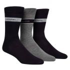 Calvin Klein Mens Adam Logo Banded Dress Socks 3-Pack ECK177 Multi