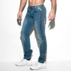 ES Collection Dystopia Tape Jeans ESJ048 Blue Jeans Mens Clothing