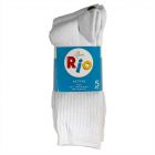 Rio Sports Crew 5-Pack Sock S7266W White