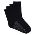 Bonds Mens Logo Lightweight Crew 4-Pack SXMY4N Black