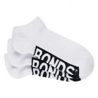 Bonds Mens Logo Cushioned Low Cut 3-Pack SXNA3N White