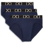 2xist Mens X Luxe No Show Brief 3-Pack X50020 Navy