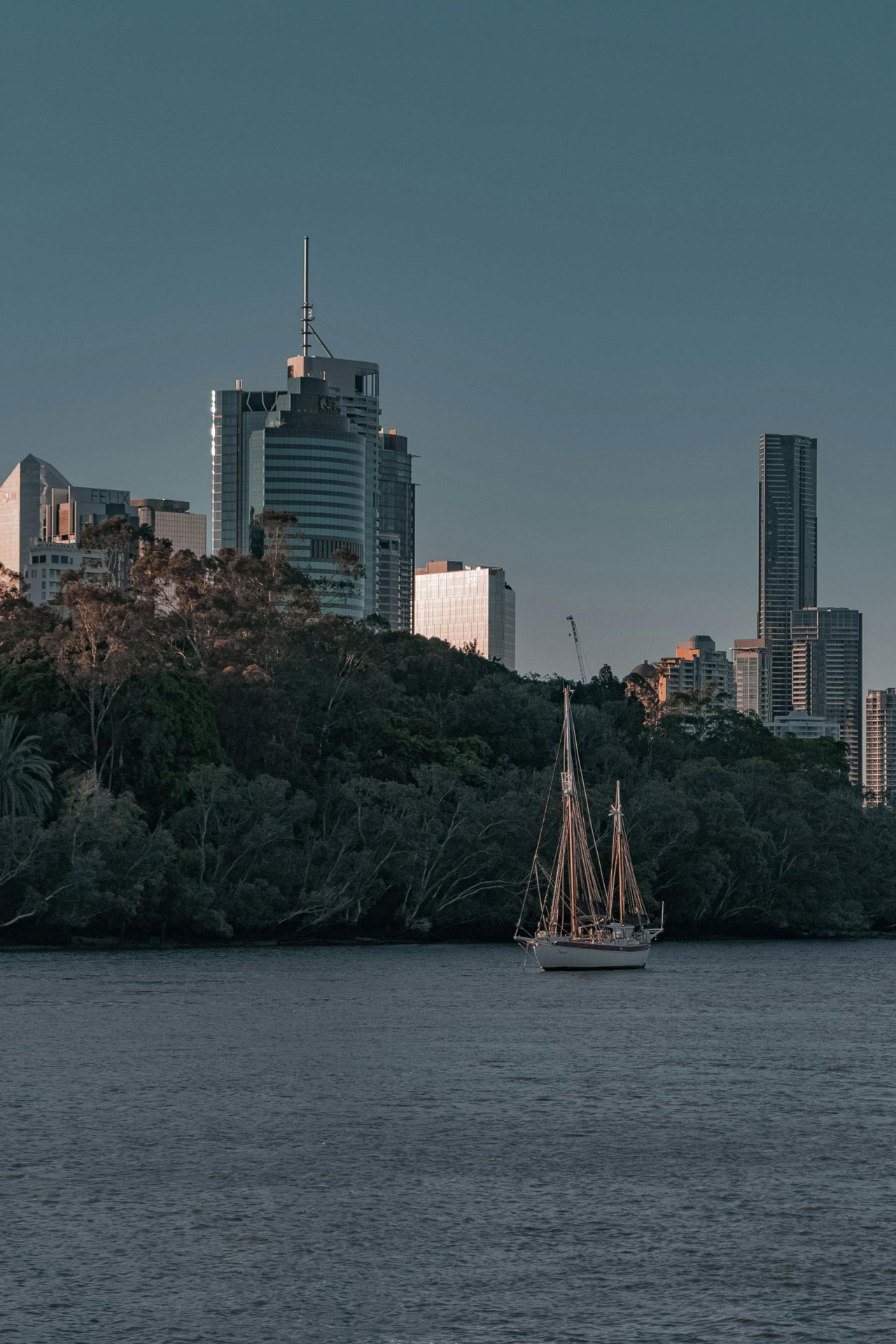 Brisbane river and botanical gardens, by Kevin Kobal