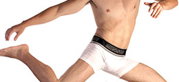 Addicted Metallic Short AD562 Silver Mens Underwear