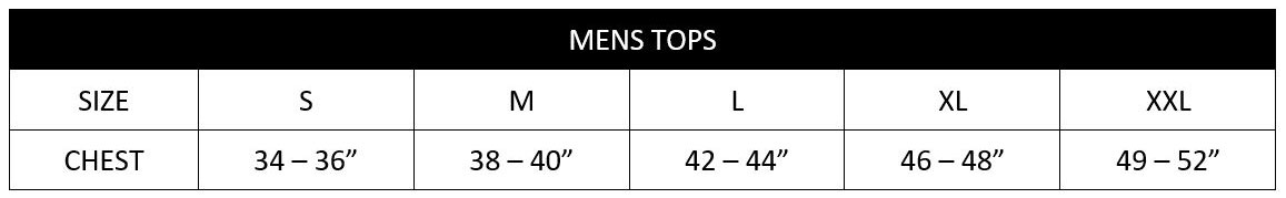 2xist_topsizechart