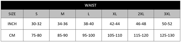 Obviously Underwear Sizechart